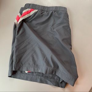Gray and Pink Adidas Shorts